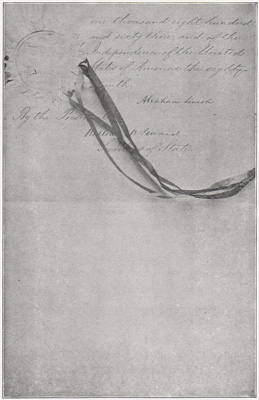 FIRST AND LAST PAGES OF LINCOLNS' EMANCIPATION PROCLAMATION